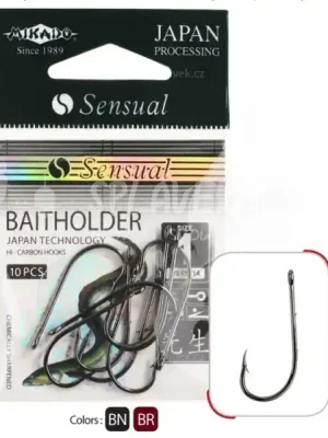 Výprodej MIKADO HÁČKY SENSUAL - BAITHOLDER PREMIUM (NA ÚHOŘE A CANDÁTY) 2 Black Nickel (černý nikl) 10 SADA 10 KS