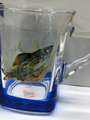 Hrneček skleněný na kávu, pstruh Koupit Online