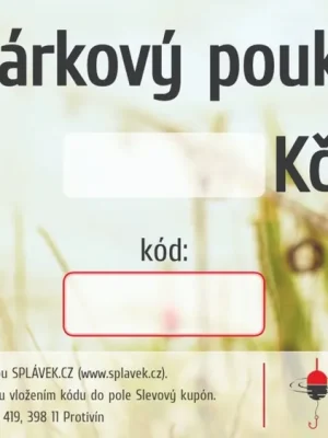 Vrácení Zdarma Splávek.cz Dárkový poukaz na nákup v e-shopu SPLÁVEK.CZ,nebo kamenné prodejně v hodnotě 2000 Kč