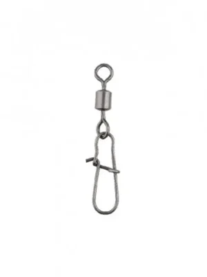 Výprodej MIKADO Obratlík ROLLING (zátěžový) s karabinou Fastlock BN (černý nikl) vel. 6 - nosnost 18kg - 10 ks