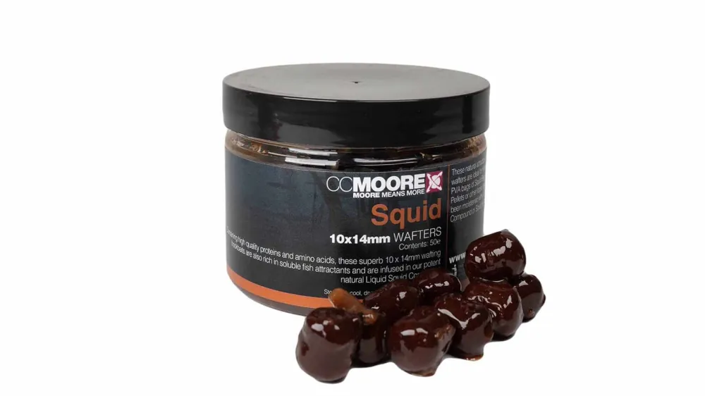 CCMOORE Glugged Hookbaits Wafters - Squid 10x14mm Výprodej