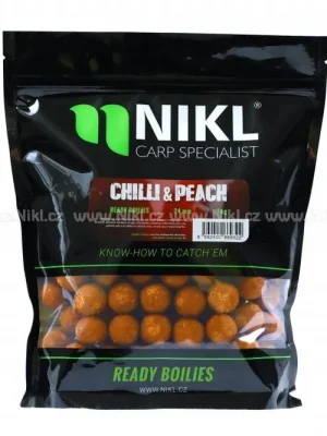 Nikl Ready boilie Chilli a Peach 20mm 1kg Akce