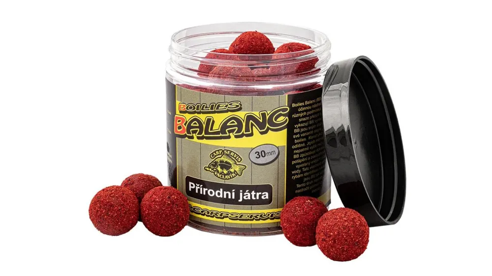 Značkový Carp servis Václavík Boilies Balanc - 120 g/30 mm/Přírodní játra