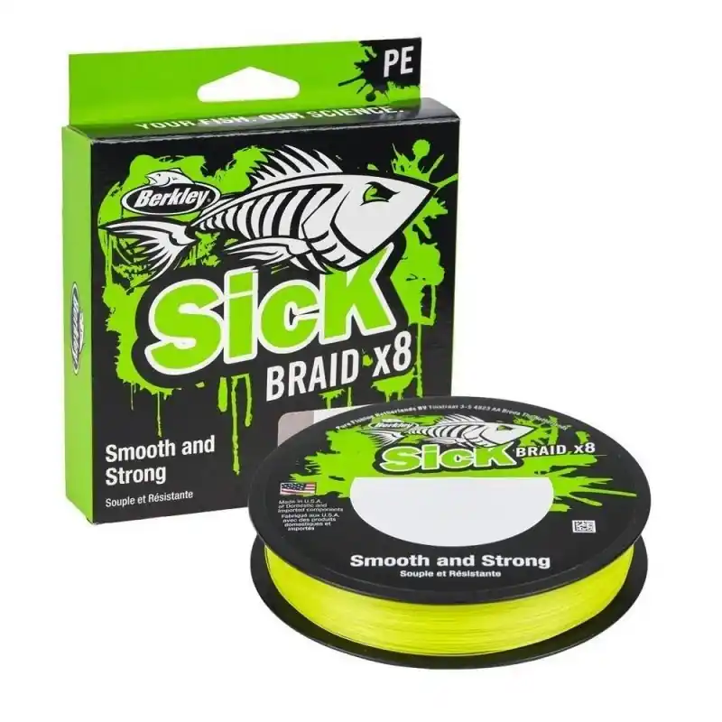 BERKLEY Šňůra SicK Braid Hi-Vis Žlutá 150m 0,10 7,5 Akční Cena