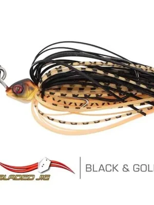 Značkový FOX RAGE Nástraha Bladed Jig Black & Gold 28g 5/0