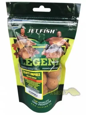 Jen Po Omezenou Doba JET FISH Boilies Extra Tvrdé Legend Range ŽLUTÝ IMPULS OŘECH JAVOR 250 g 24 mm (Není skladem)