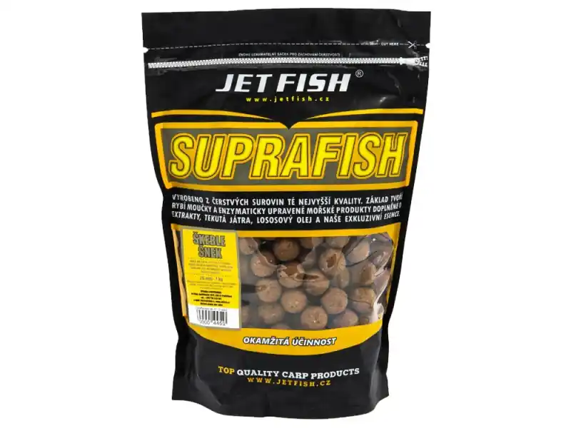 Cenový Hit JET FISH Supra Fish Boilie Škeble Šnek 24 mm 1 kg