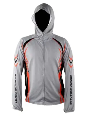 Vysoce Kvalitní SAVAGE Mikina GEAR SunProtec Zip Hoodie Grey L
