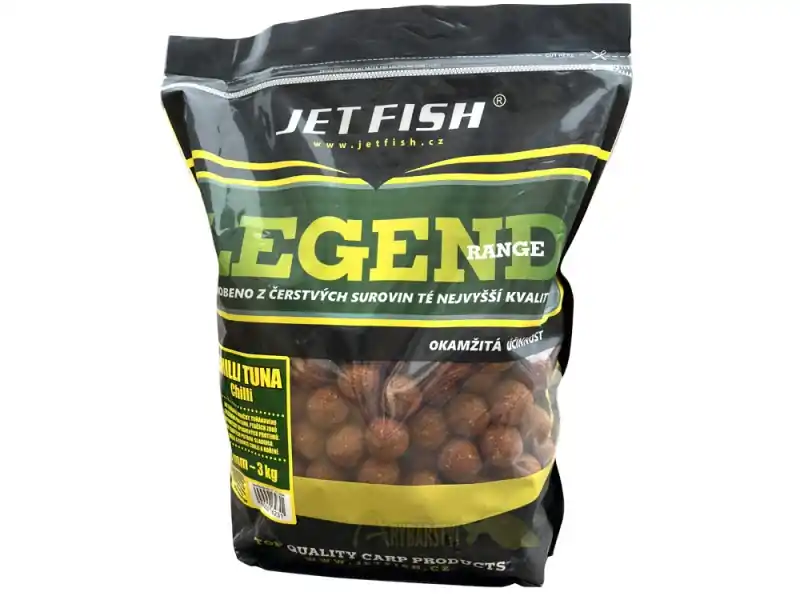 Akce JET FISH Legend Range Boilie CHILLI TUNA 3 kg 20 mm
