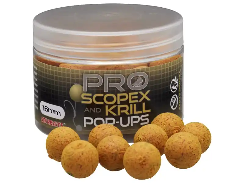 STARBAITS Plovoucí Boilies Pop Up PRO Scopex Krill 50 g 12 mm Akční Cena