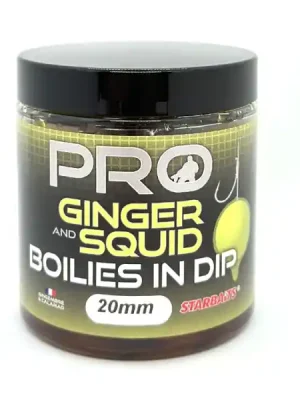 Vysoce Kvalitní STARBAITS Boilies in Dip PRO Ginger Squid 150 g 20 mm