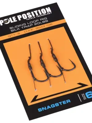Nová Kolekce POLE POSITION Boilie návazec Sliding Loop Rig Snagster 20 Lb 5 cm 3 ks 2