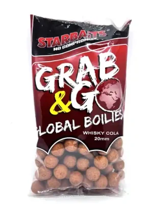 Bezpečná Platba STARBAITS Boilies Grab Go Global Whisky Cola 1kg 20 mm