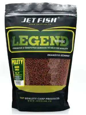 Ihned K Objednání JET FISH Pelety Legend Range Banán Chilli 1kg 4 mm (pelety bez dírky) (Není skladem)