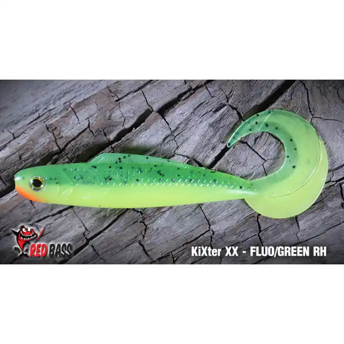 Nejprodávanější Twister Redbass Kixter XX 155 mm Fluo/Green RH UV
