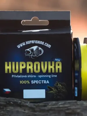 Značkový Šňůra Huprfishing Spinning Line (8kg-12,7kg) 150 m žlutá