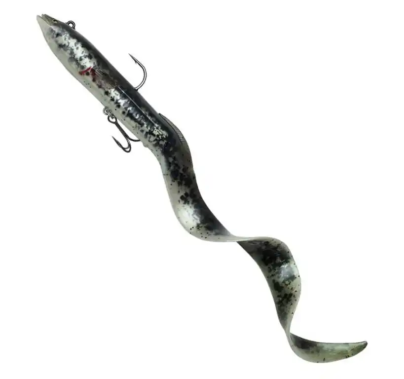 Finální Výprodej Úhoř Savage Gear 4D Real Eel - barva Black Green Pearl