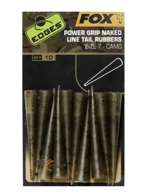 Značkový FOX Edges Camo Naked Line Tail Rubbers - velikost 10 CAC777