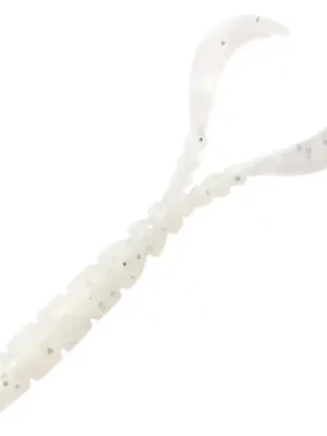 Top Prodej Mustad AJI Worm - Chiki - Chiki - barva White Glow Glitter (MAJI-CHK-1.7-7)