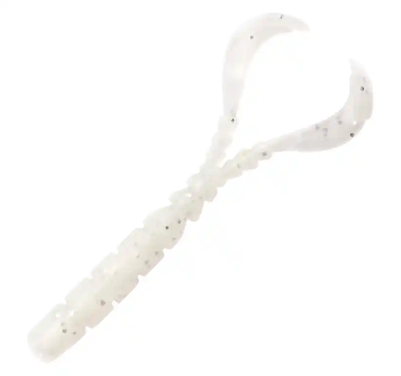 Top Prodej Mustad AJI Worm - Chiki - Chiki - barva White Glow Glitter (MAJI-CHK-1.7-7)