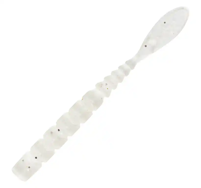 Mustad AJI Worm - Fla - Fla - barva White Glow Glitter (MAJI-FLA-2-7) Vrácení Zdarma
