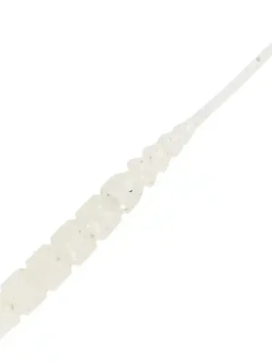 Sezónní Sleva Mustad AJI Worm - Plu - Plu - barva White Glow Glitter (MAJI-PLU-2-7)