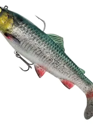 Ripper Savage Gear 4D Trout Rattle Shad - barva Green Silver Výhodná Nabídka