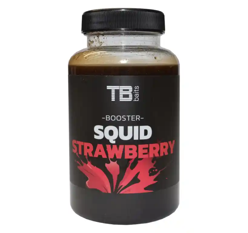 Booster TB Baits - Squid Strawberry - 250 ml Přímo Od Výrobce