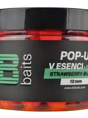 Boilies TB Baits POP-UP Strawberry Butter + NHDC - Ø 12 mm Rychlé Dodání