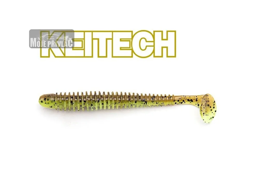 Gumová Nástraha Keitech Swing Impact 3,5", 8,5cm Green Pumpkin / Chartreuse (8ks) Nakupujte Hned