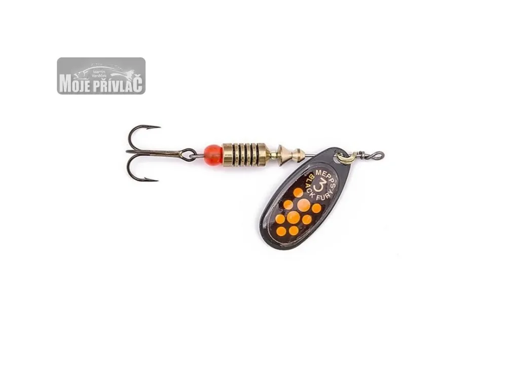 Rotační třpytka Mepps Black Fury Vel.4 8g Černá-Oranžová Pouze Dnes