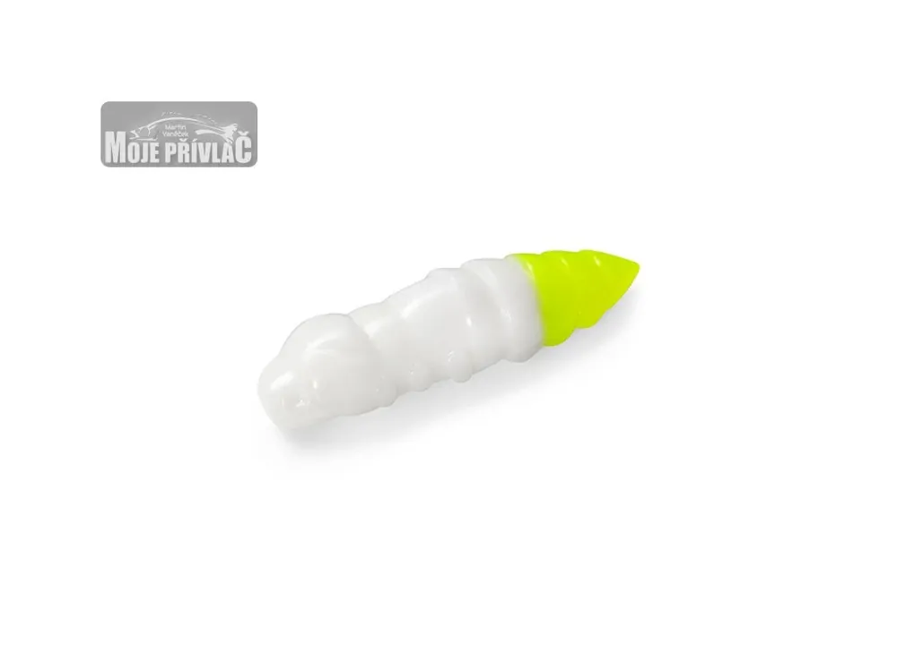 Poslední Šance Gumová nástraha FishUp Pupa 1,2" 3,2cm White/Hot Chartreuse SÝR (10ks)