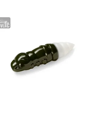 Časově Omezené Gumová nástraha FishUp Pupa 1,5" 3,8cm Dark Olive/White SÝR (8ks)