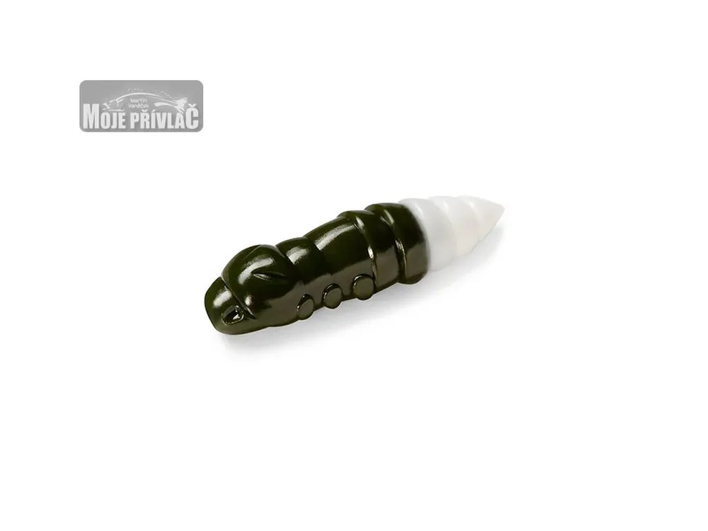 Časově Omezené Gumová nástraha FishUp Pupa 1,5" 3,8cm Dark Olive/White SÝR (8ks)