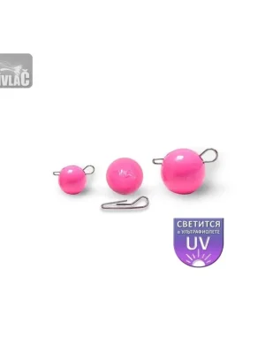 Olověná zátěž Dnipro Lead Classic Čeburaška Pink Luminescent 18g (1ks) Poslední Šance