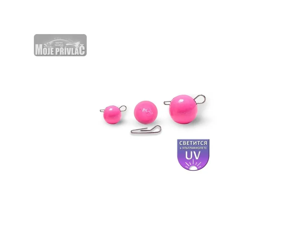 Cenový Hit Olověná zátěž Dnipro Lead Classic Čeburaška Pink Luminescent 30g (1ks)