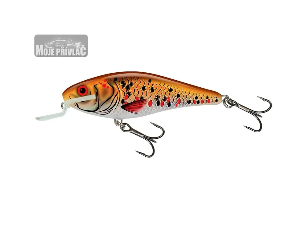Značkový Wobler Salmo Executor Shallow Runner 9cm Holographic Golden Back