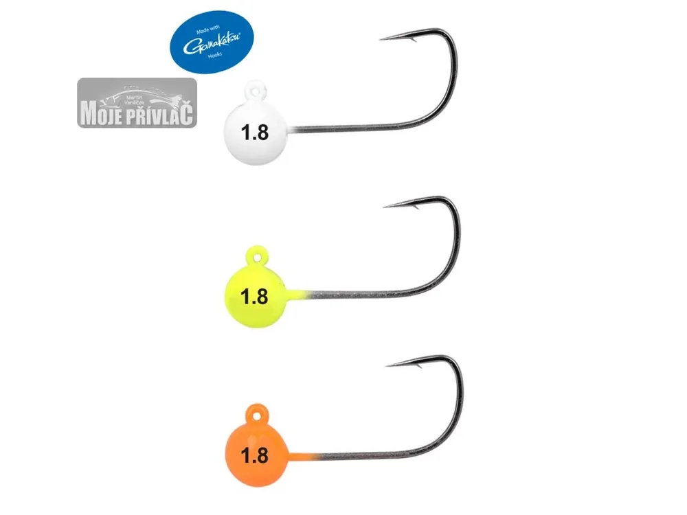 Wolframová Jigová hlavička Gamakatsu-Spro Tungsten Micro Jigs Glow vel.1 5,3g Glow (3ks) Nejlepší Cena