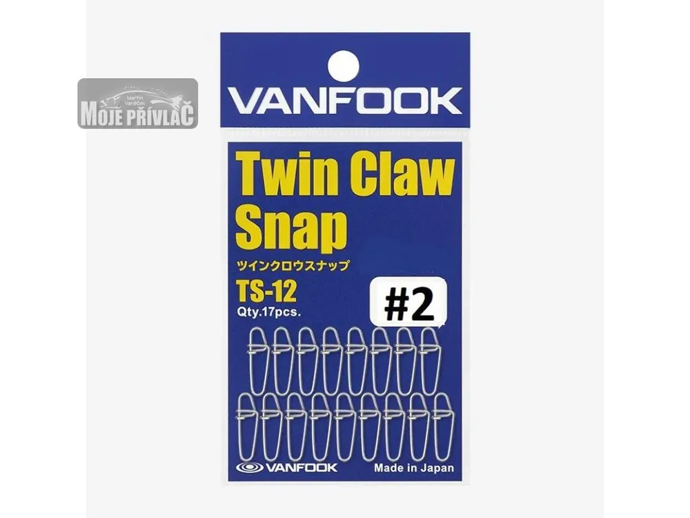 TS-12 Twin Claw Snap vel.2 71lb/32kg 17ks Expresní Doručení
