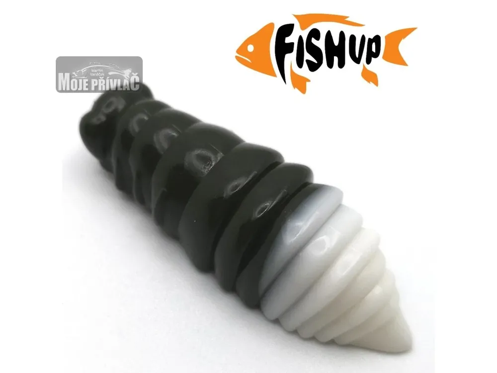 Gumová nástraha FishUp Maya 1,6" 4cm Dark Olive/White SÝR (7ks) Nová Kolekce
