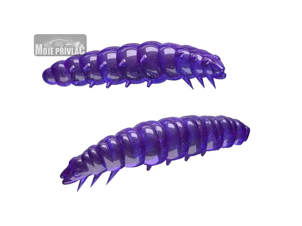 Gumová nástraha Libra Lures Larva 35mm Purple With Glitter 020 Cheese (12ks) Levný