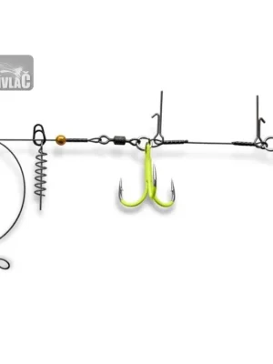 Koupit Online STINGER PIKE RIG DUO ST36 # 2/0 Chartrez UV 40cm 32kg