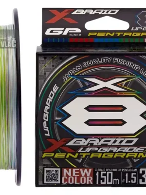 Akce Pletená šňůra YGK X-Braid Upgrade X8 Pentagram #PE1,2 (0,185mm) 11,3kg 150m Multicolor