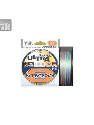 Pletená šňůra YGK X-Braid Ultra Max WX8 #PE1,0 (0,171mm) 8,8kg 150m Multicolor Nejlepší Volba