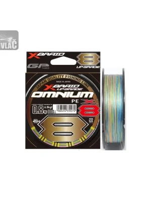 Pletená šňůra YGK X-Braid Upgrade Omnium X8 #PE0,8 (0,153mm) 7,3kg 150m Multicolor Nakupujte Hned