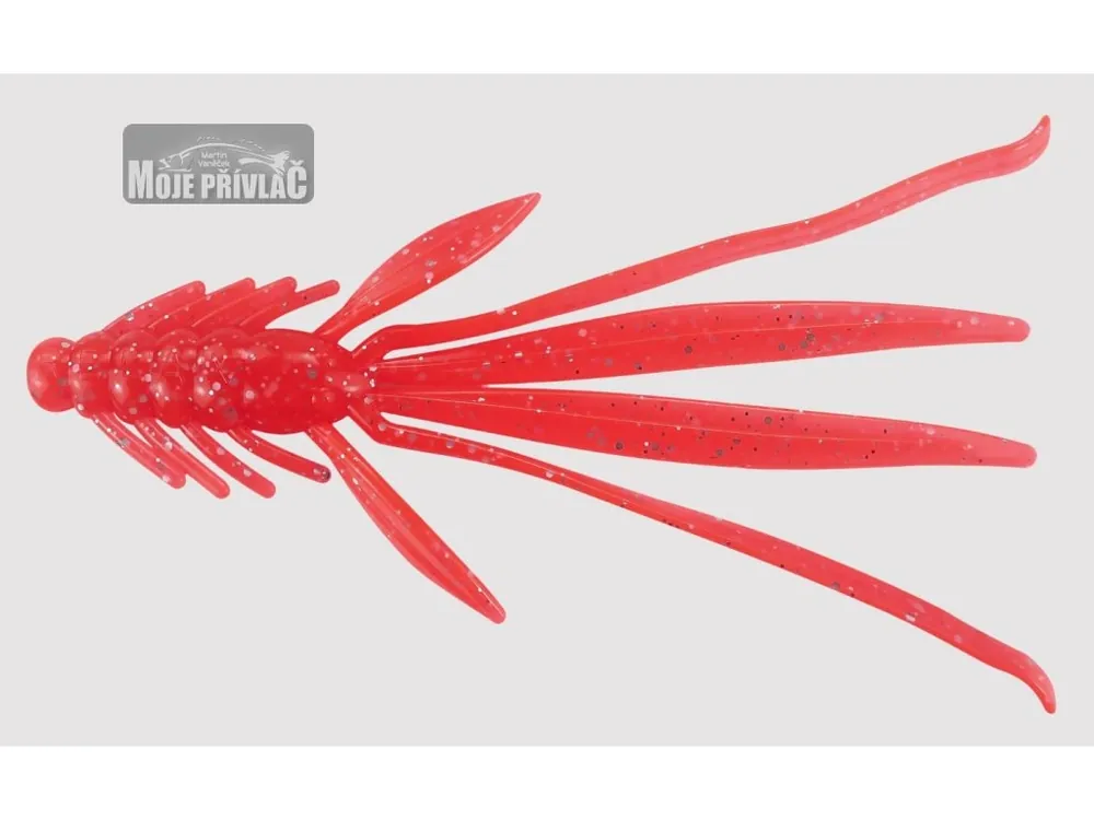 Víkendová Akce Gumová nástraha Relax Nymfa 5" 14cm Super Red-Silver Glitter 5ks