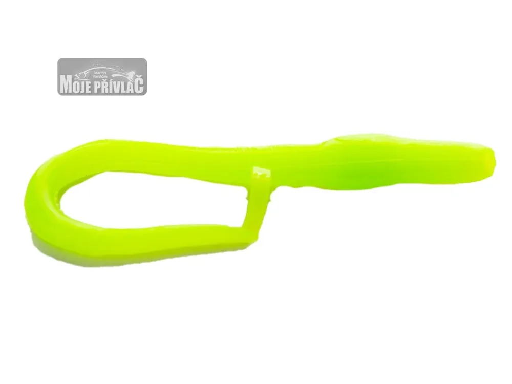 Gumová nástraha Moonky Long Worm 90mm C06 Green - Cheese (10ks) Výprodej