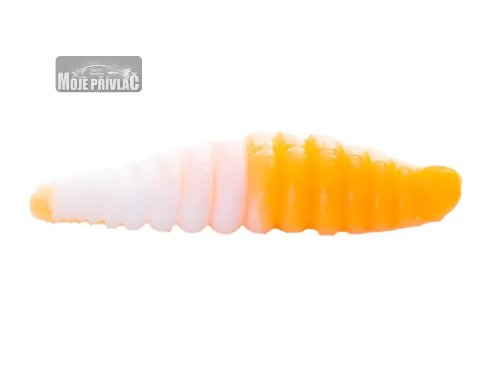 Poslední Šance Gumová nástraha Moonky Worm 38mm DC02 White / Orange - Banana (10ks)