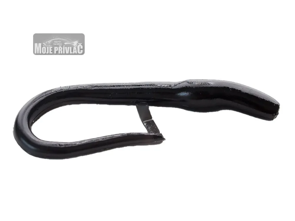 Gumová nástraha Moonky Long Worm 90mm C04 Black - Oliheň (10ks) Vysoce Kvalitní