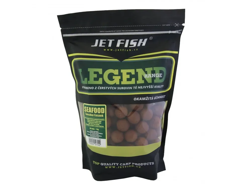 Vysoce Kvalitní JET FISH LEGEND RANGE BOILIE 1kg 24mm